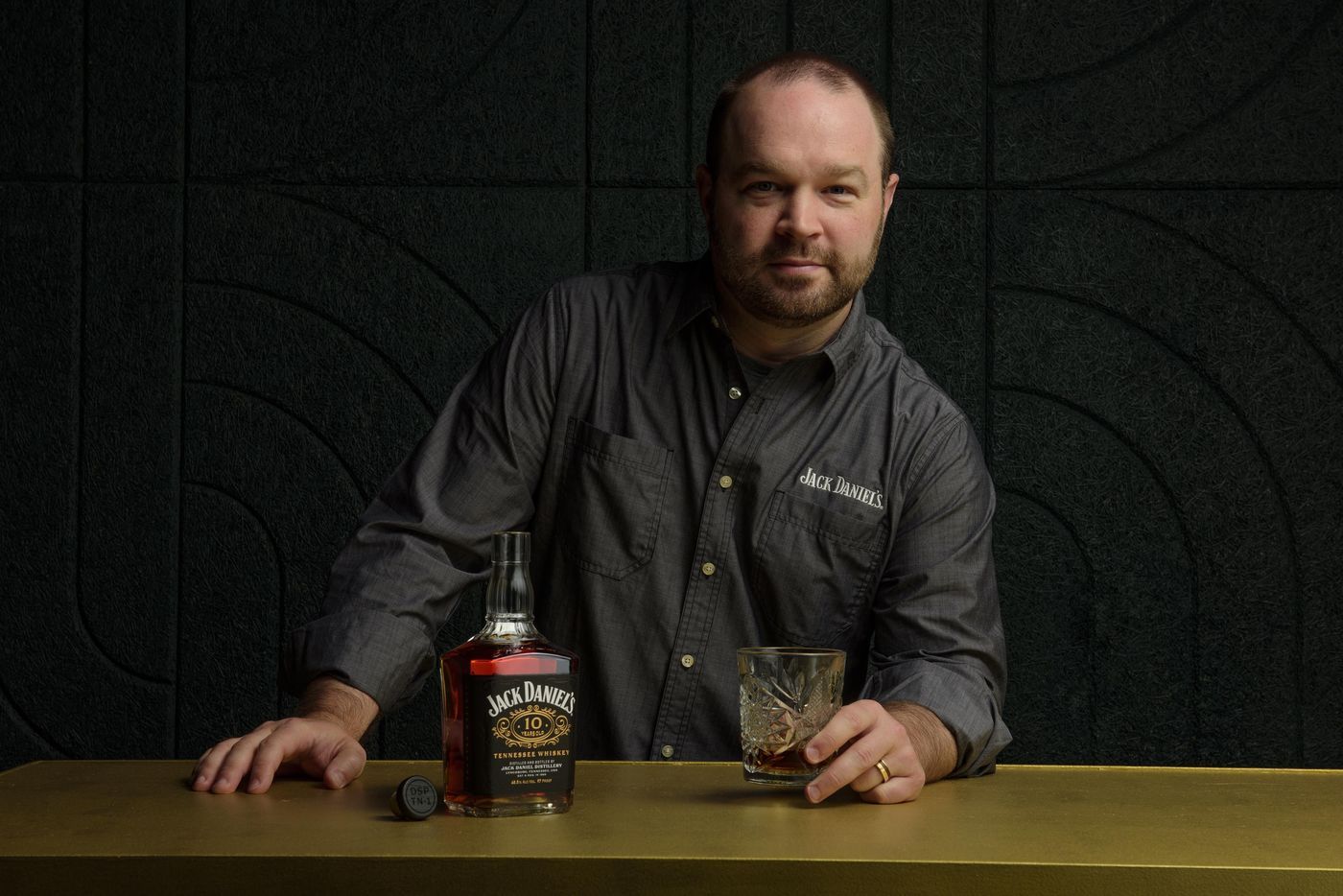 Jack Daniel's 10-Year-Old poured at a tasting table