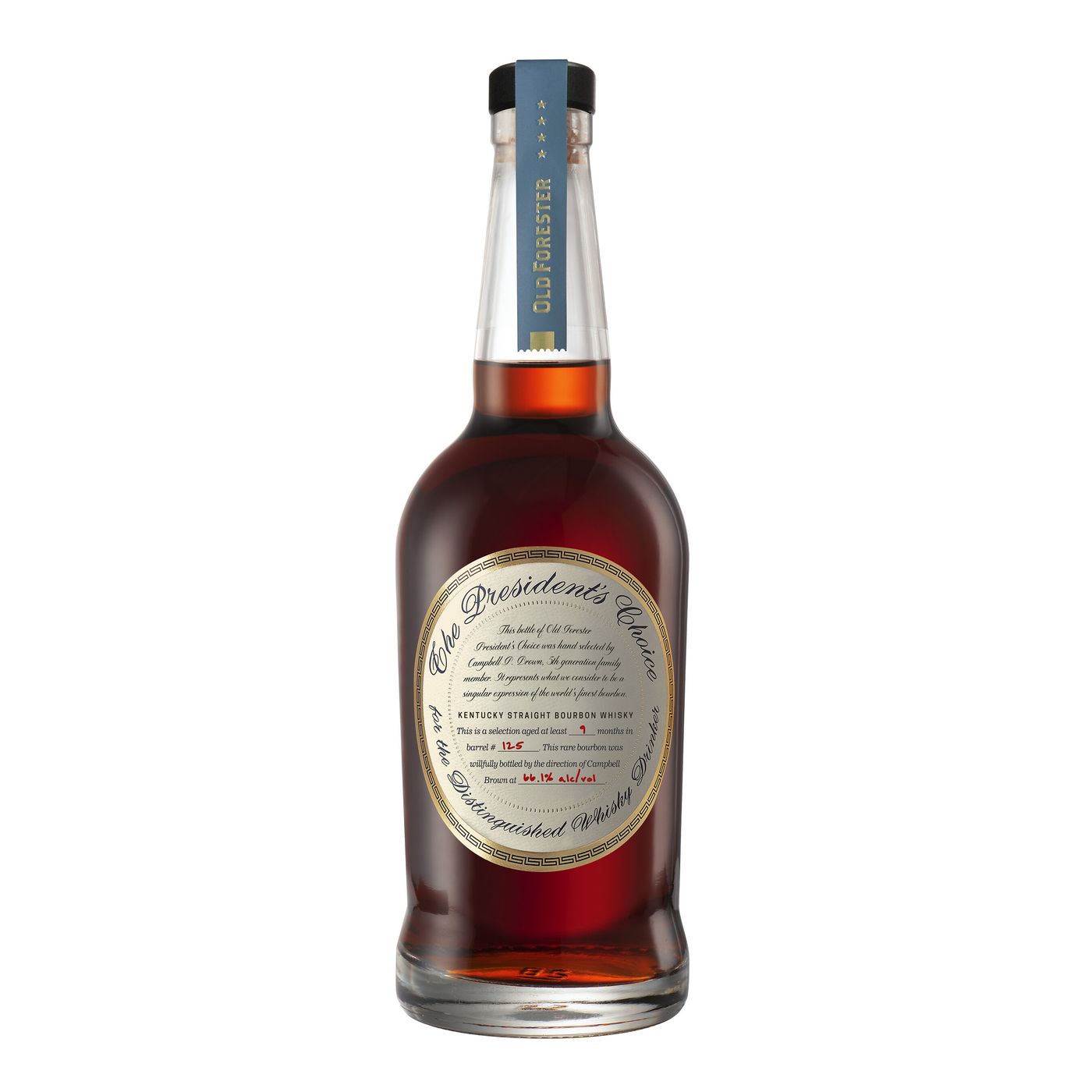 Old Forester President's Choice Bourbon bottle