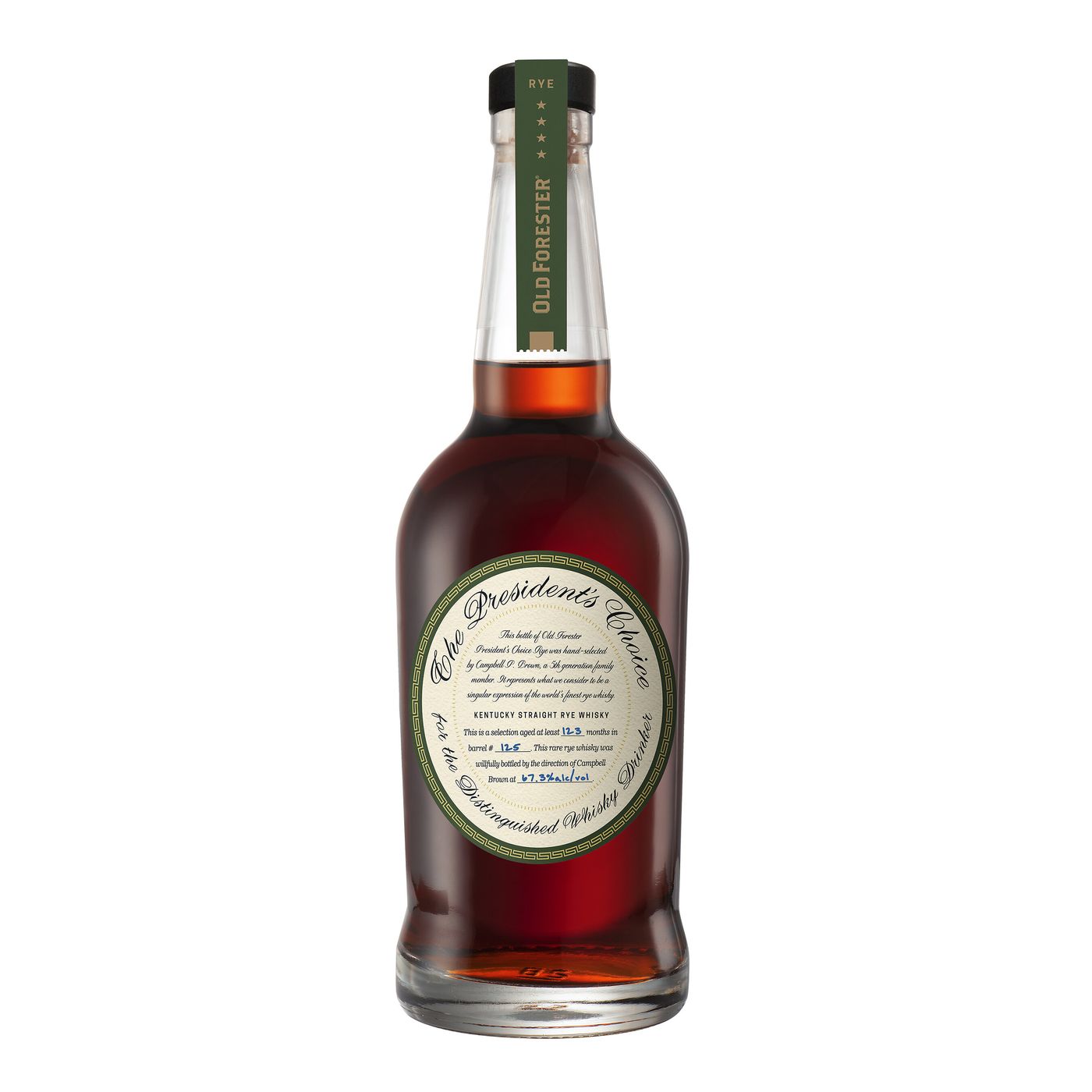 Old Forester President's Choice Rye bottle